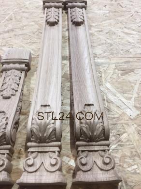 Pilasters (Silver Colonnade, PL_0150) 3D models for cnc